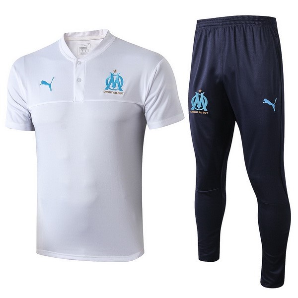 Polo Marseille Komplett Set 2019-20 Weiß Fussballtrikots Günstig